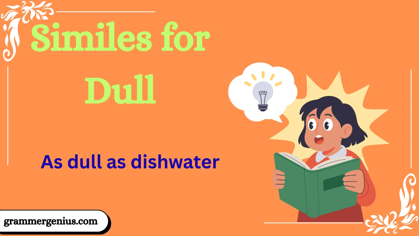 Similes for Dull with example and explanation