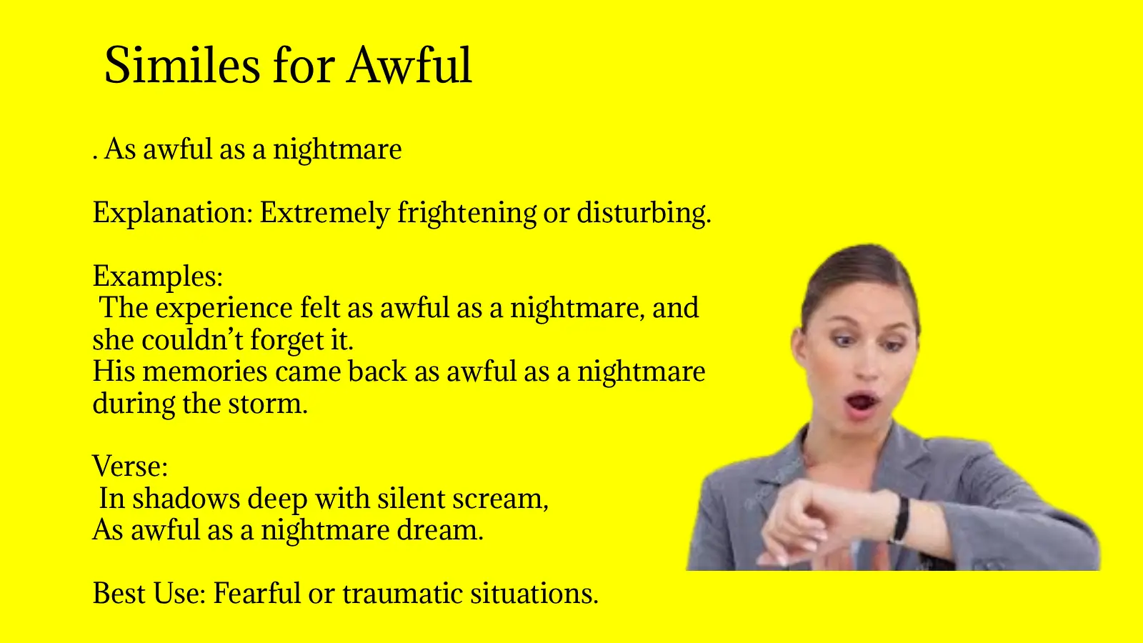 Similes for Awful