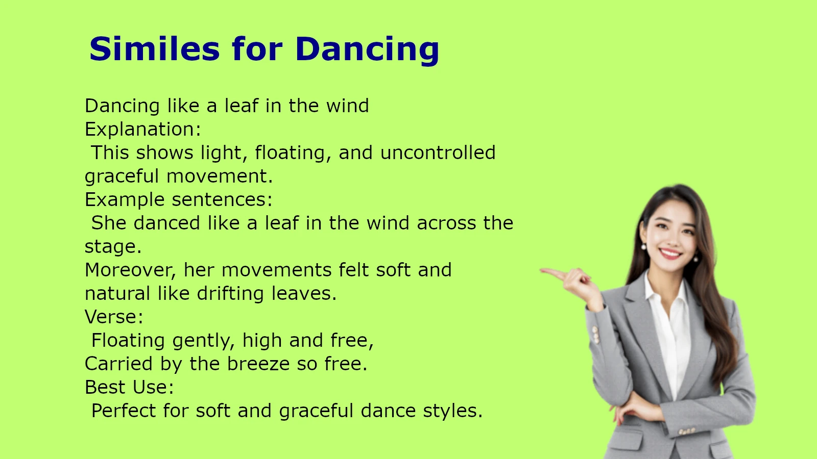 Similes for Dancing