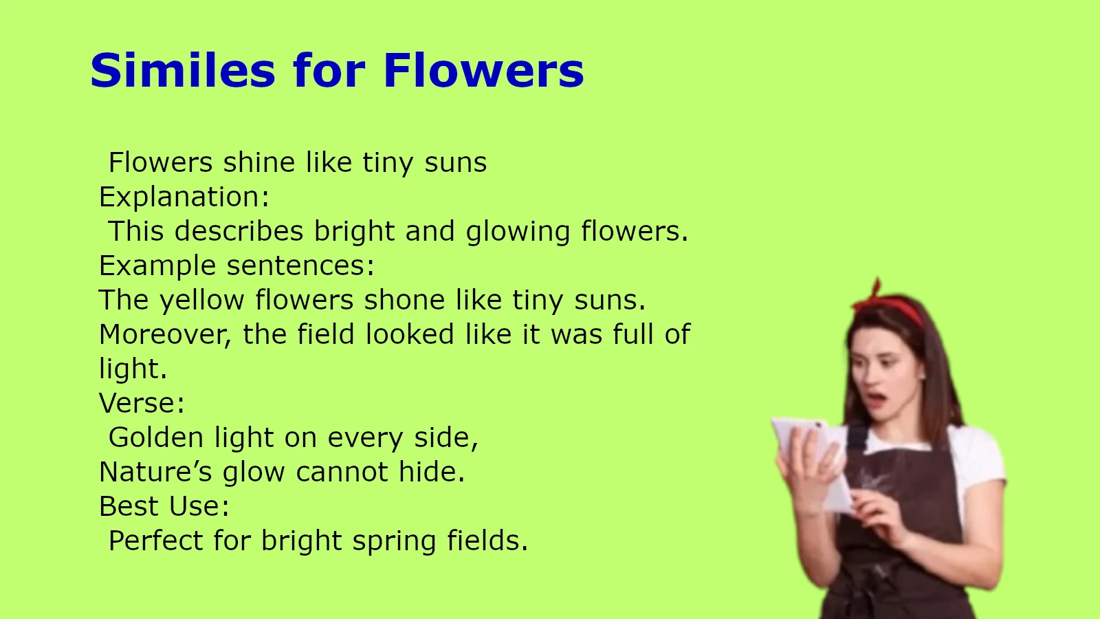 Similes for Flowers
