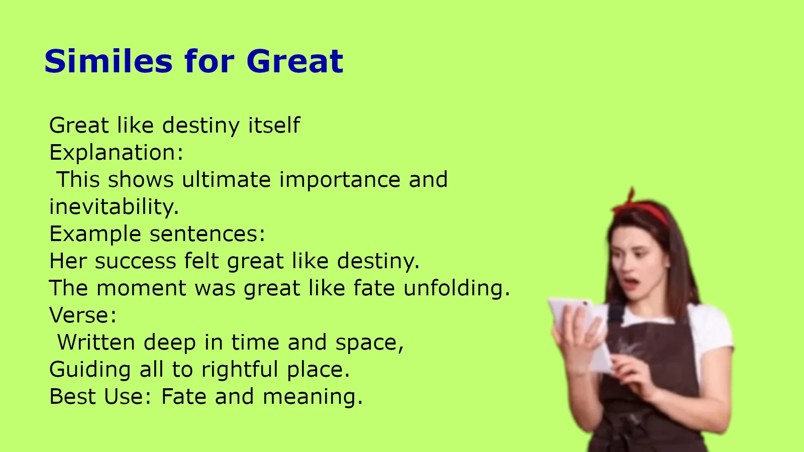 Similes for Great