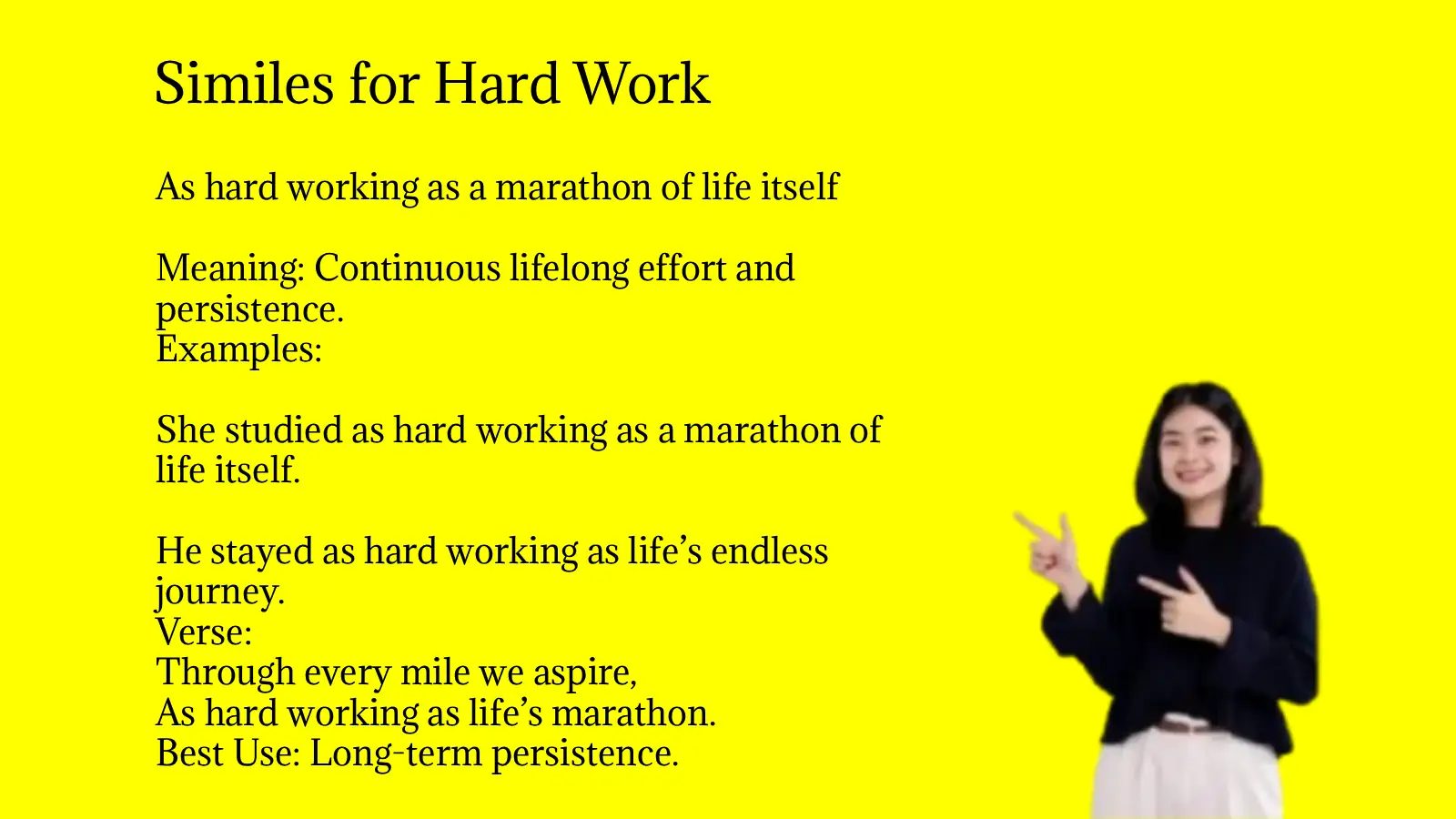 Similes for Hard Work