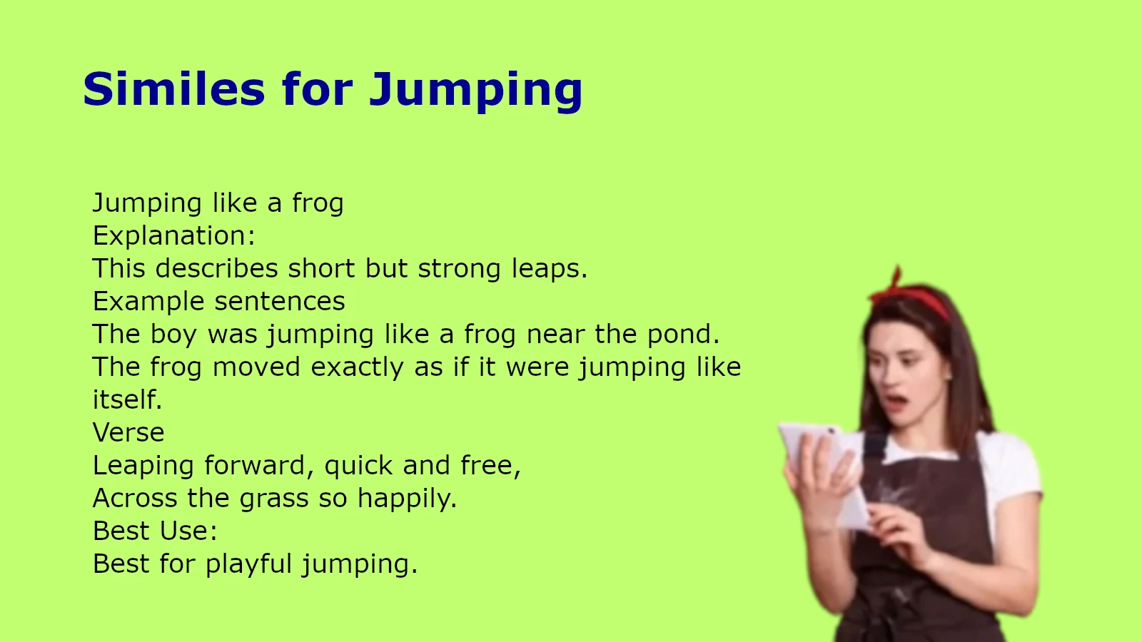 Similes for Jumping