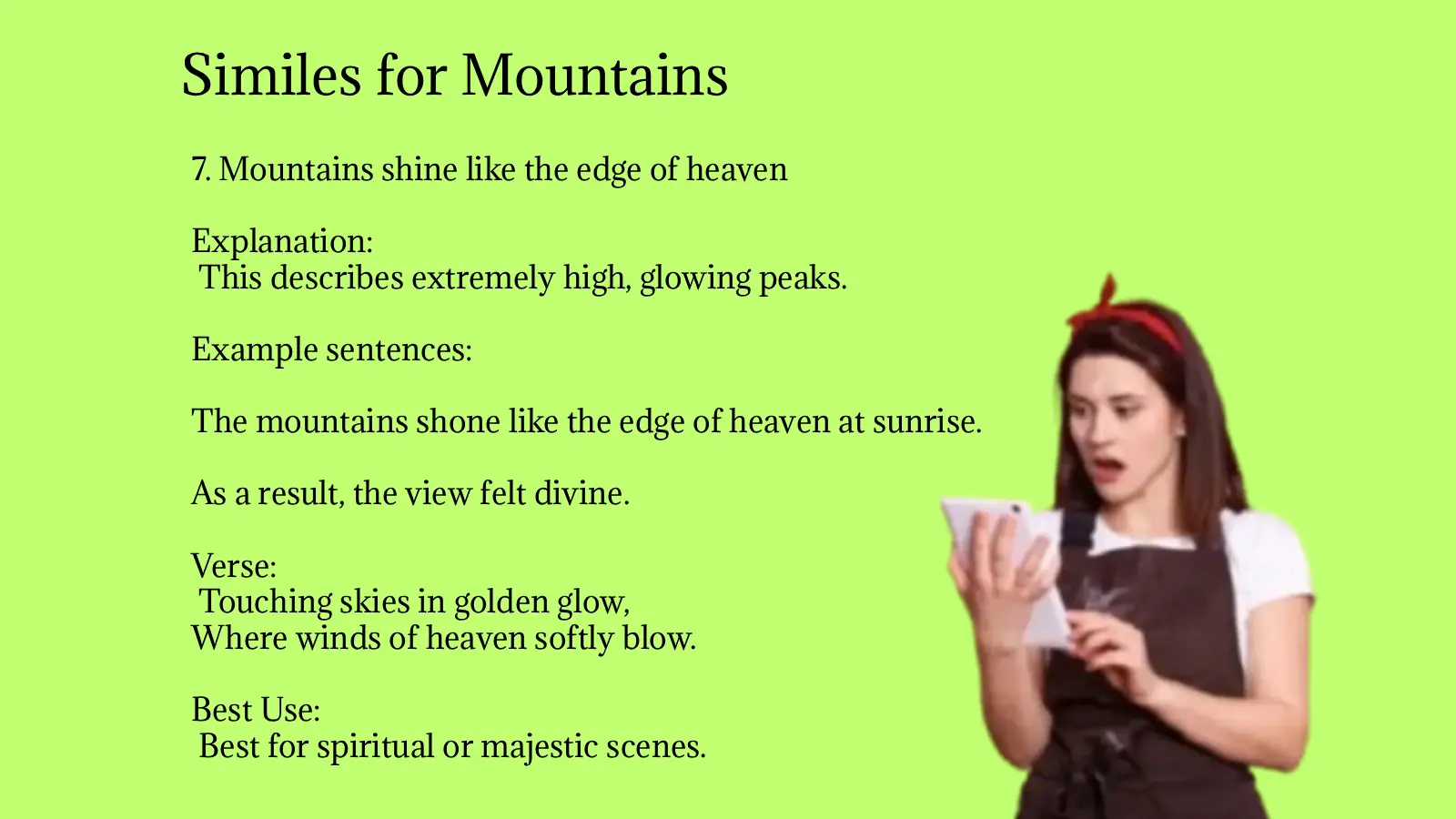 Similes for Mountains