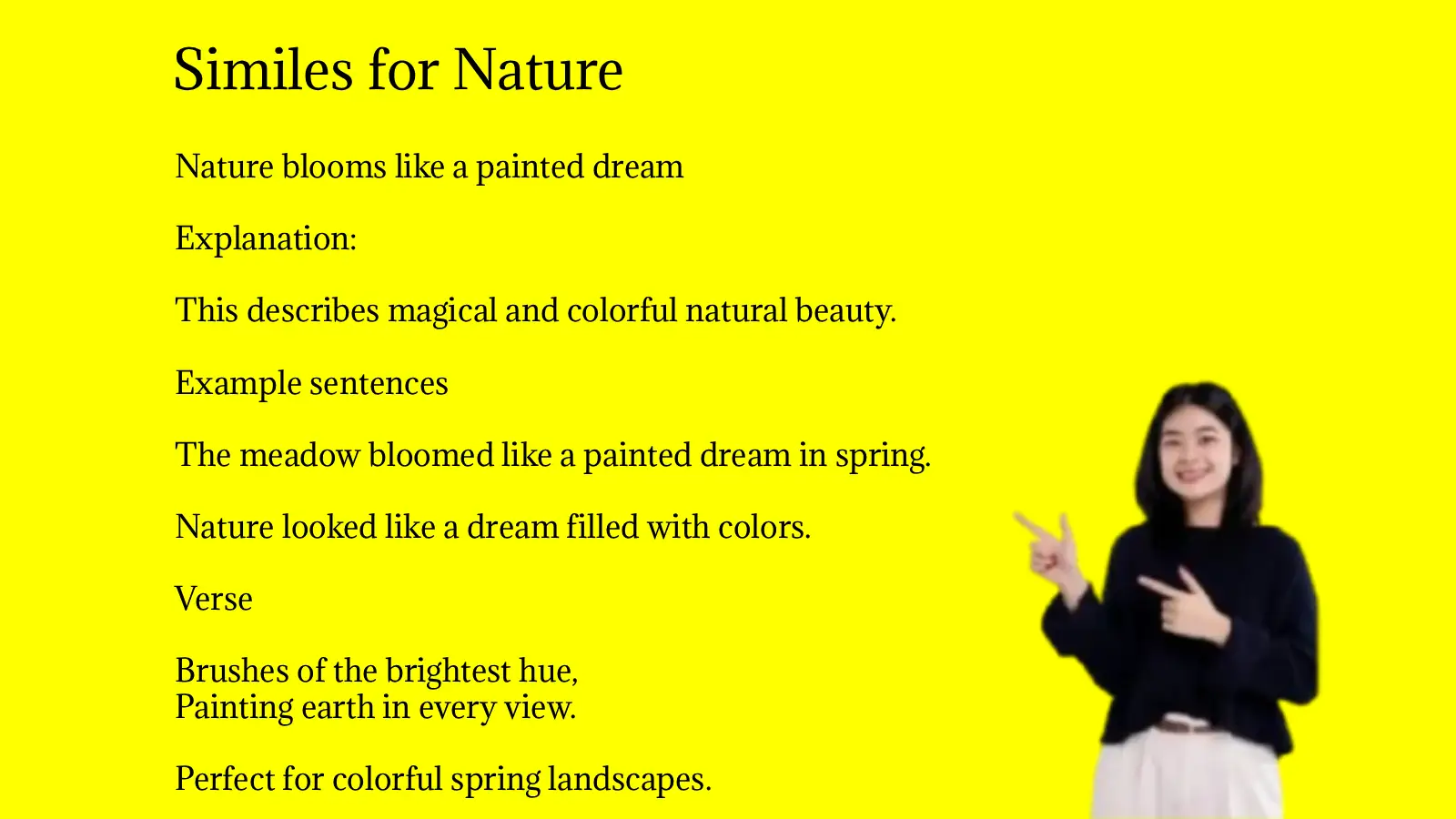 Similes for Nature