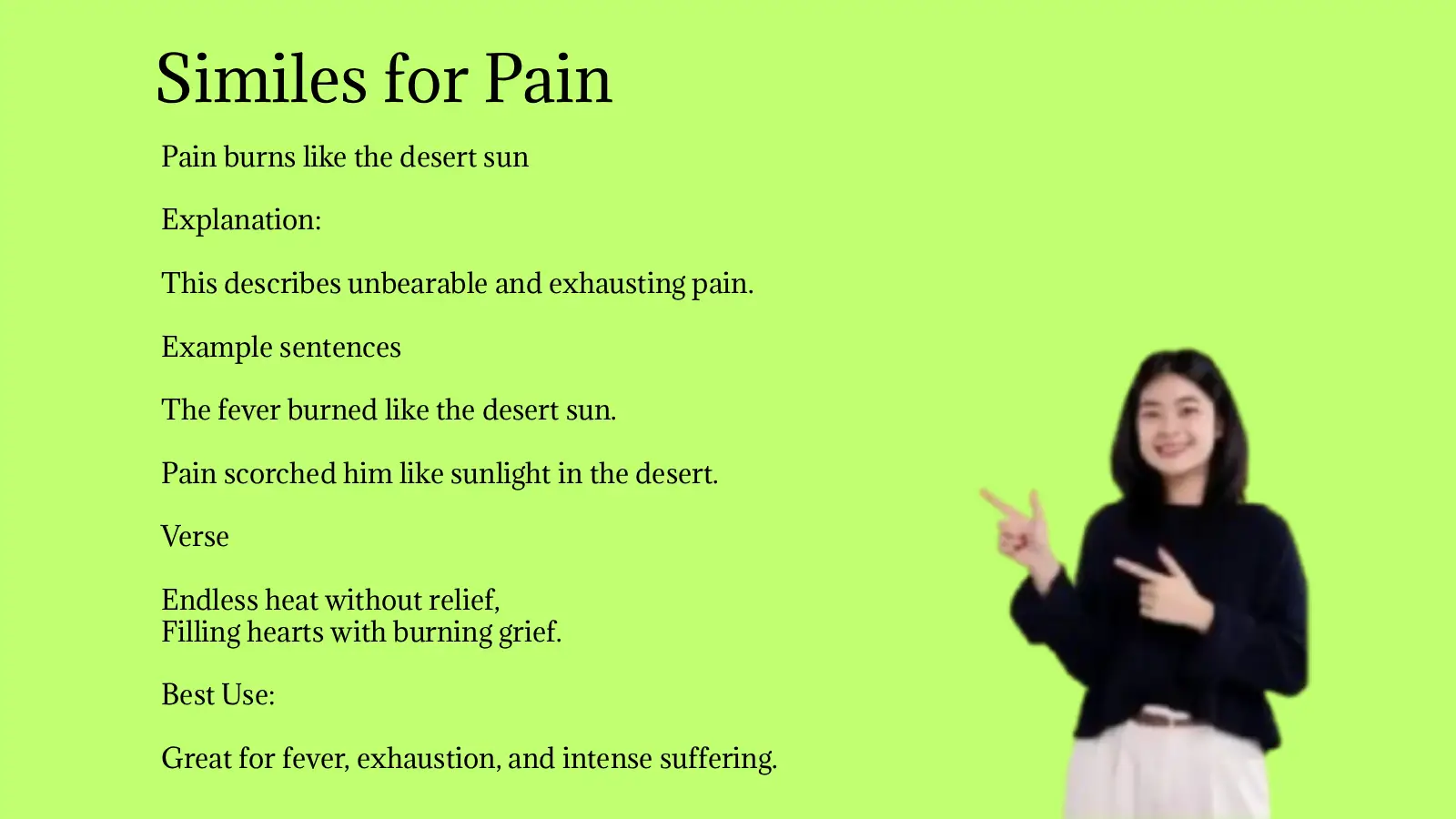 Similes for Pain