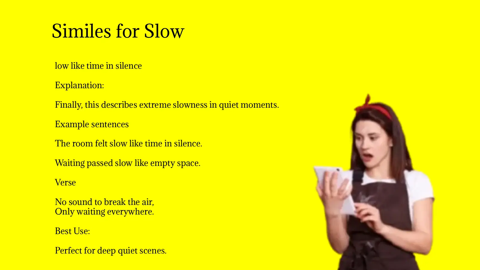 Similes for Slow