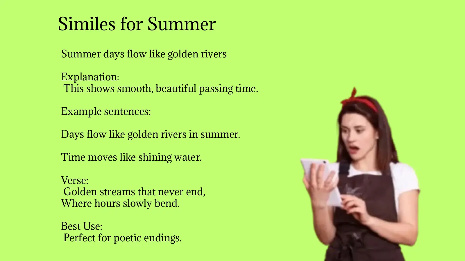 Similes for Summer