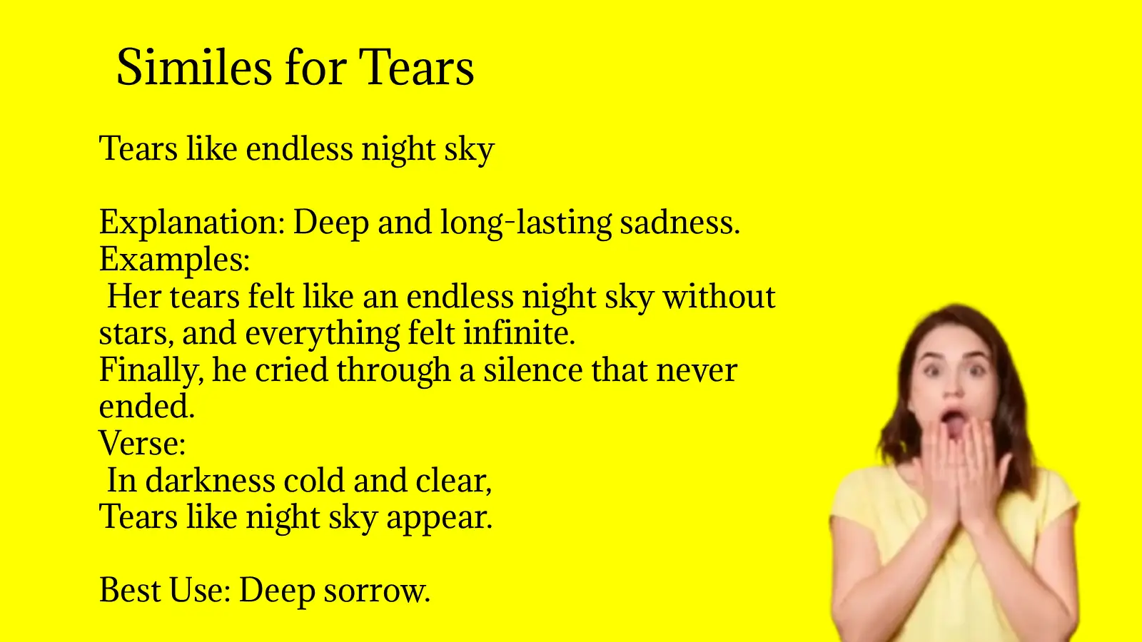 Similes for Tears