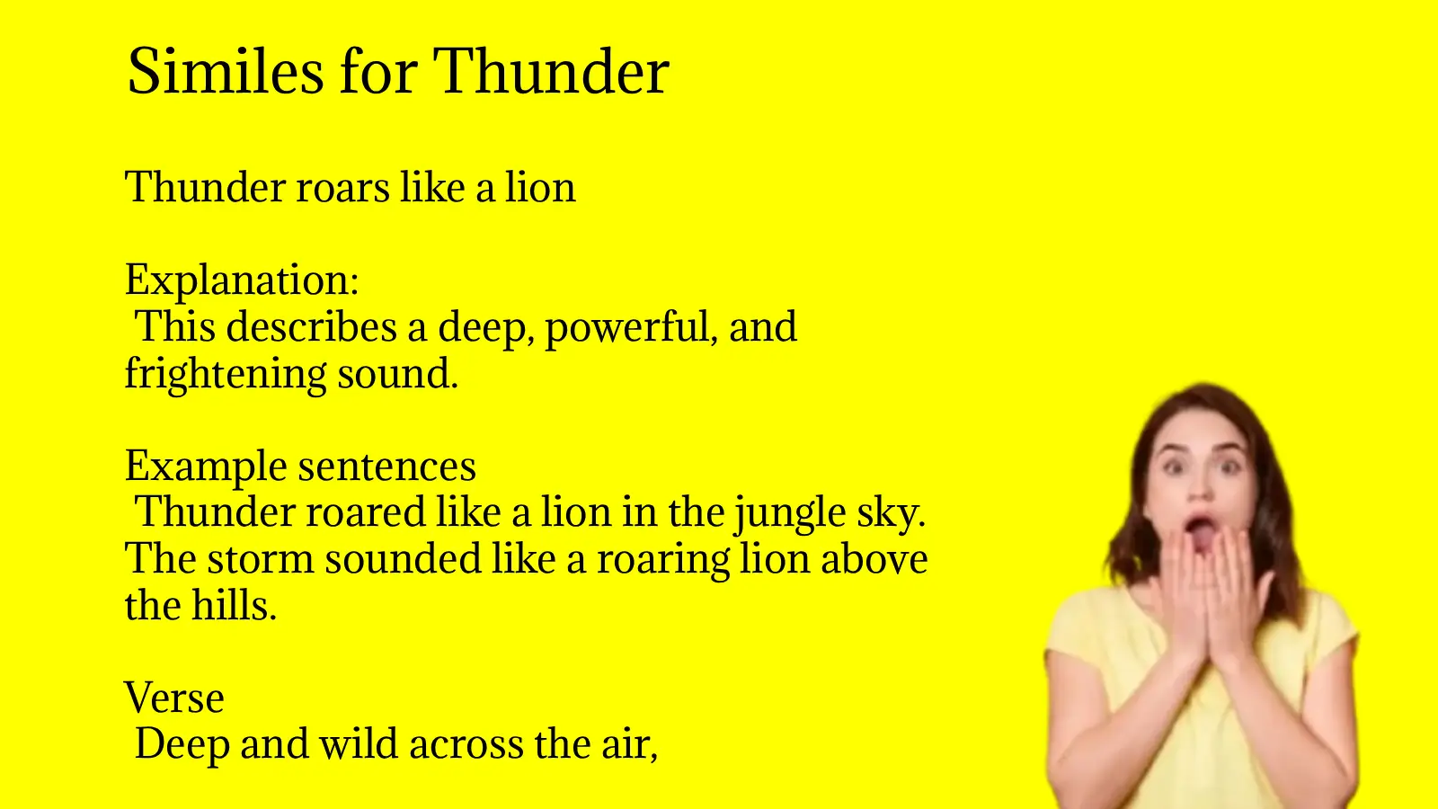 Similes for Thunder