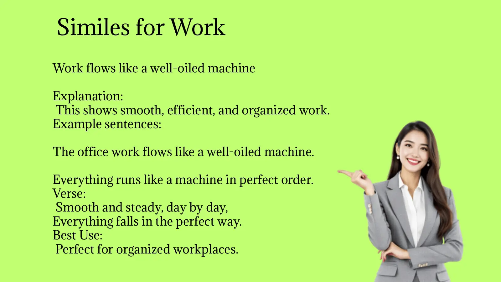 Similes for Work