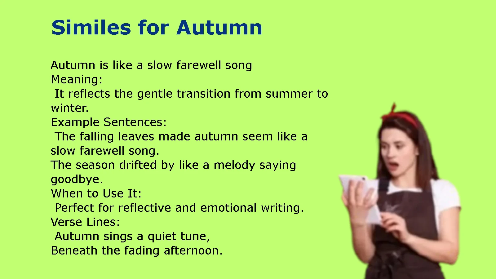 Similes for Autumn Examples