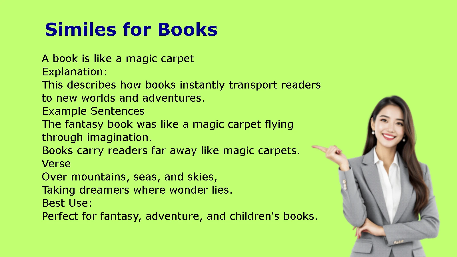 Similes for Books