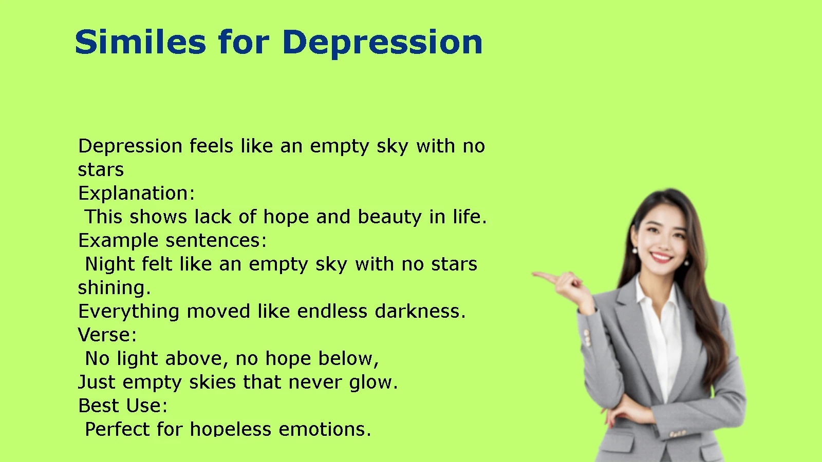 Similes for Depression