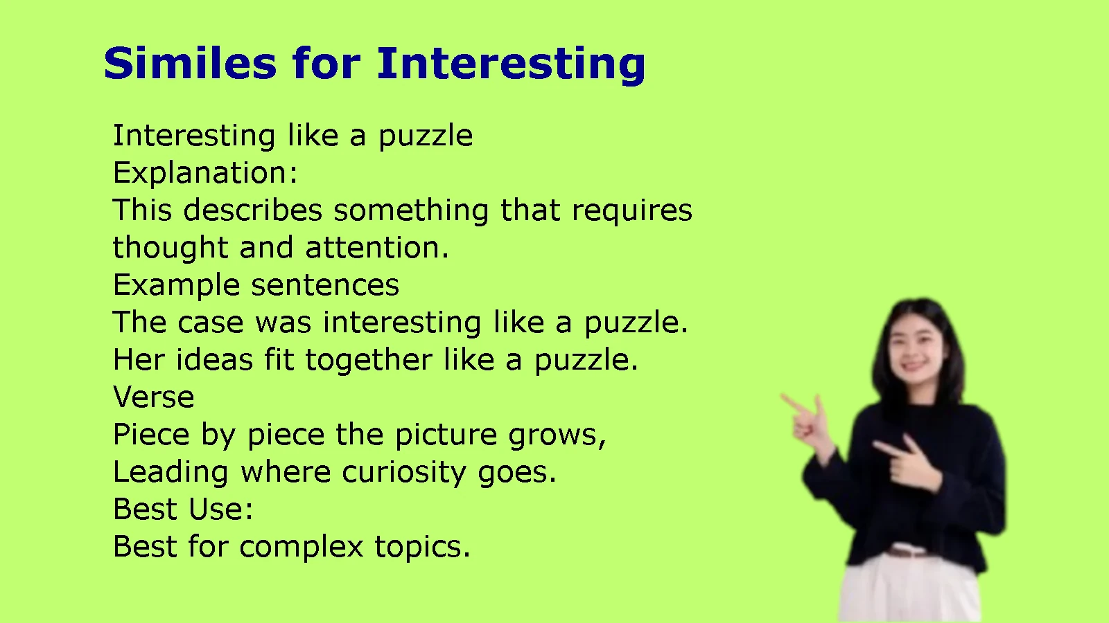 Similes for Interesting