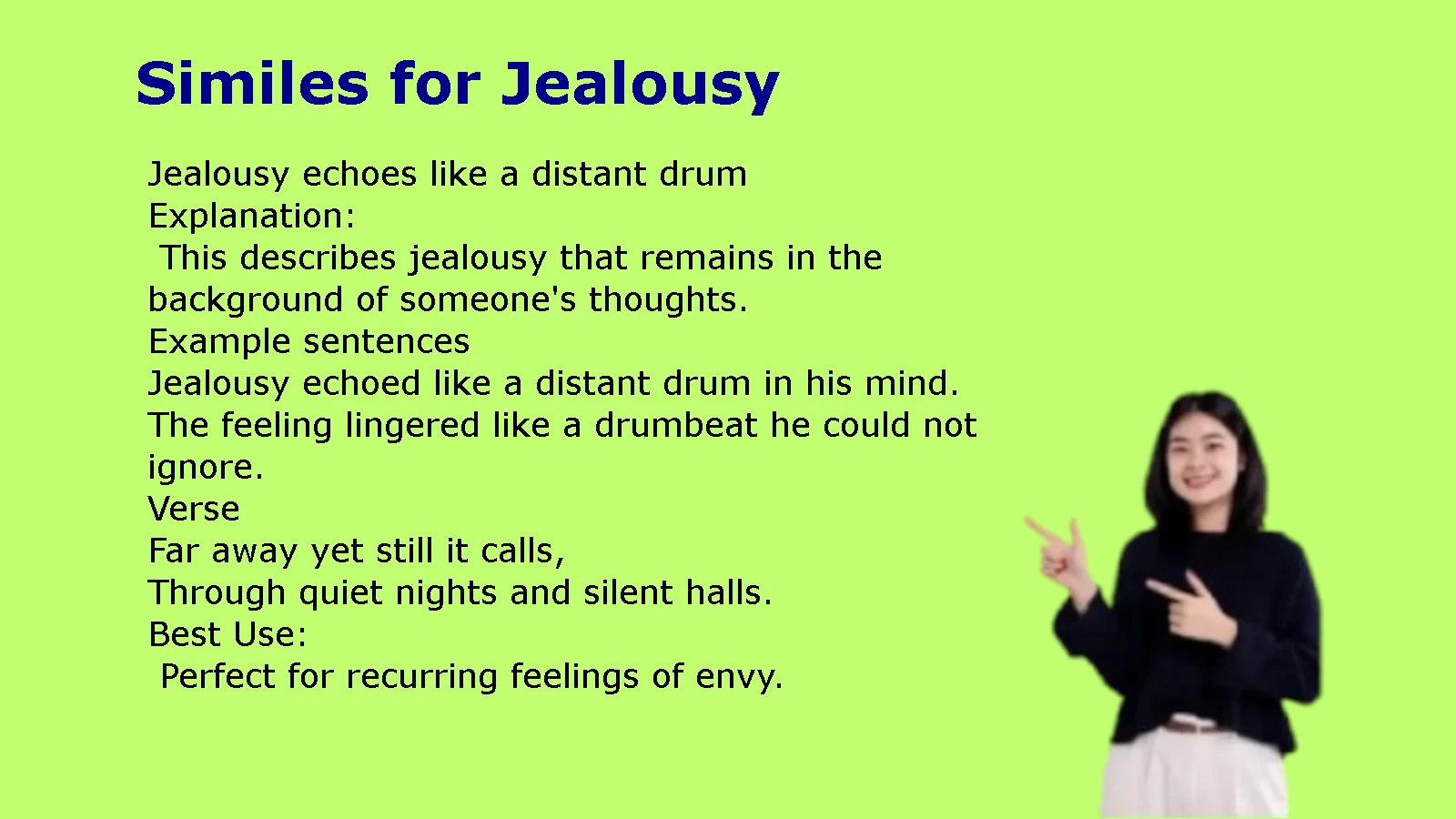 Similes for Jealousy