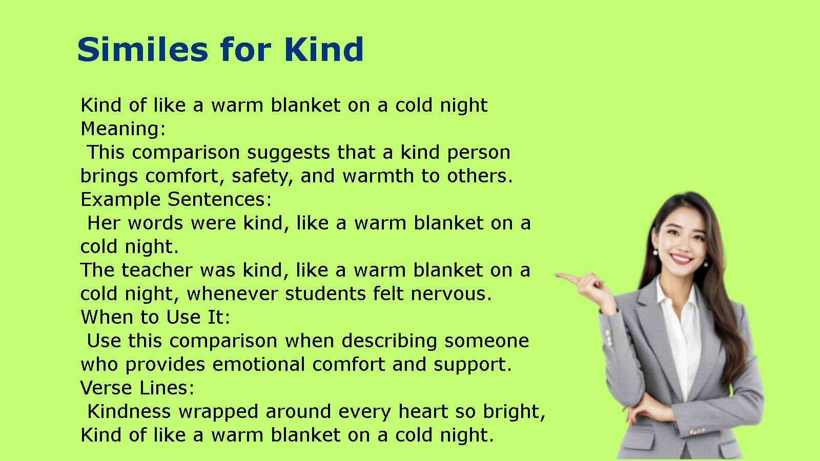 Similes for Kind