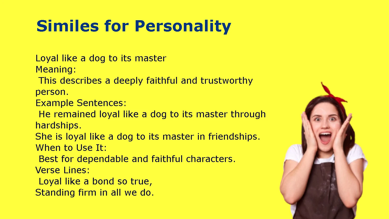 Similes for Personality Examples