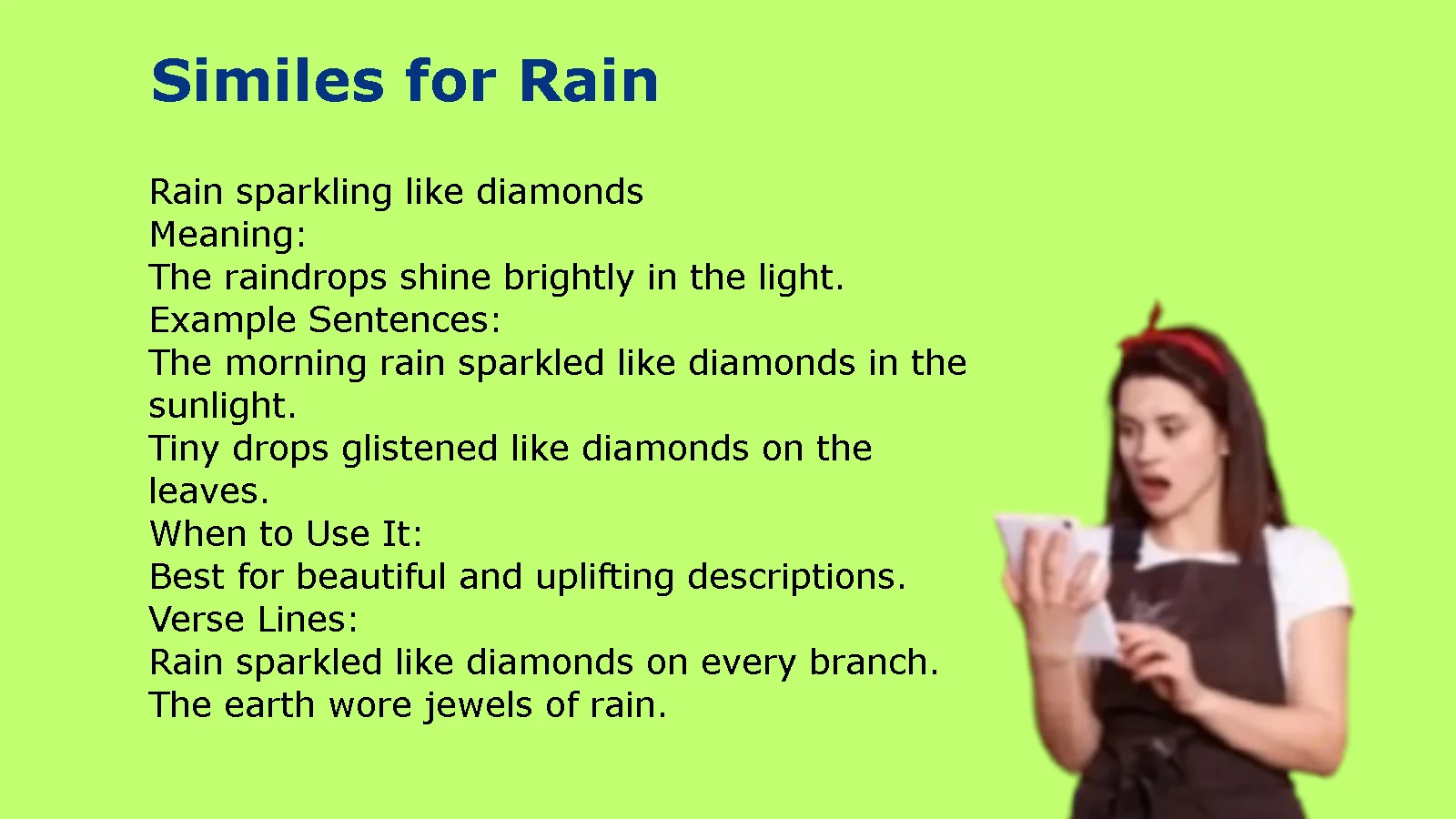 Similes for Rain