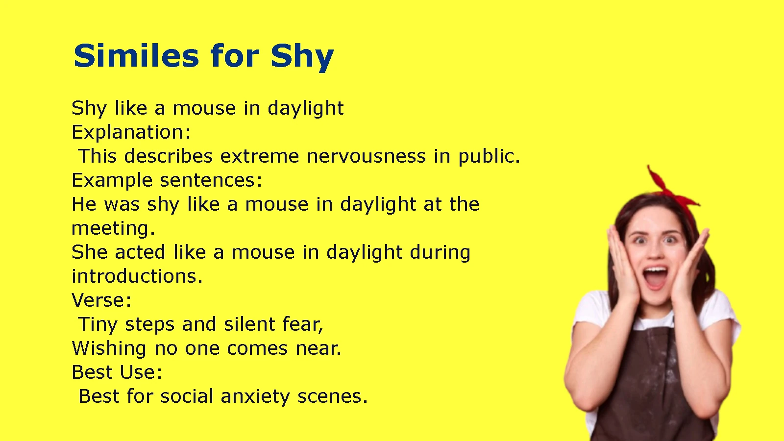 Similes for Shy