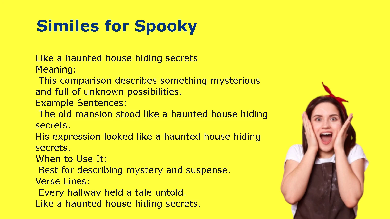 Similes for Spooky Halloween Examples