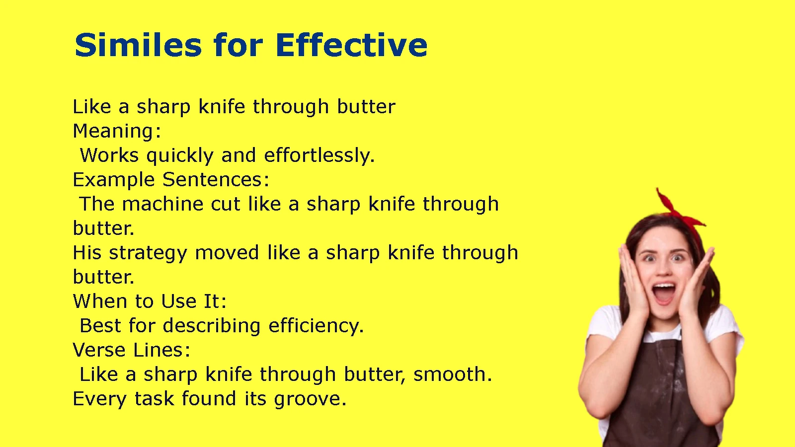Similes for Effective with Simple Meanings