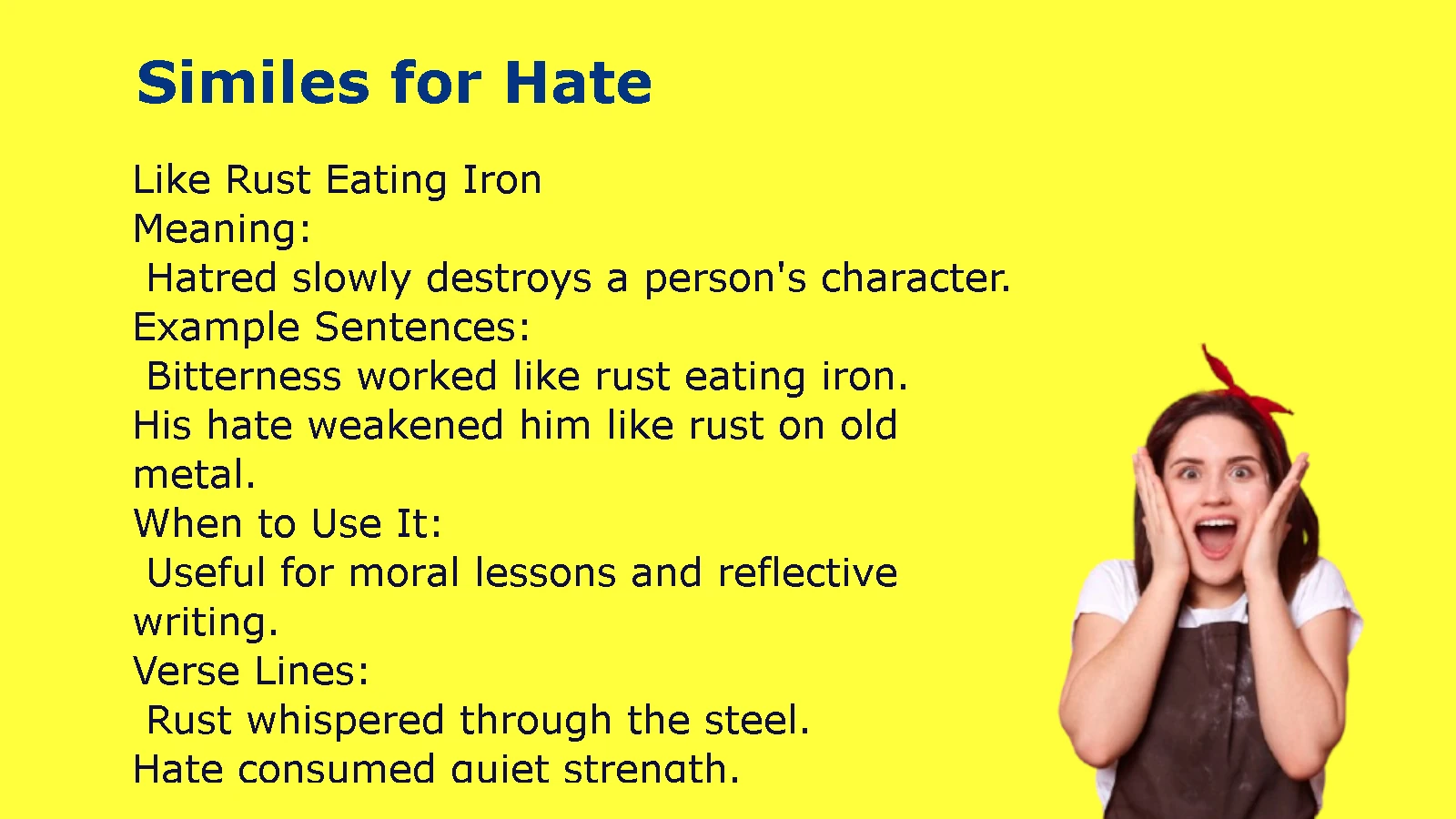 Similes for Hate: 45 Creative Descriptions