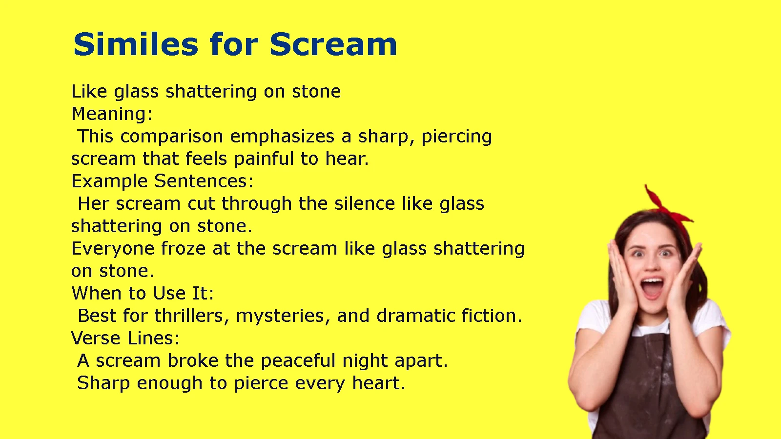 Similes for Scream to Improve Your Writing (2026 Guide)
