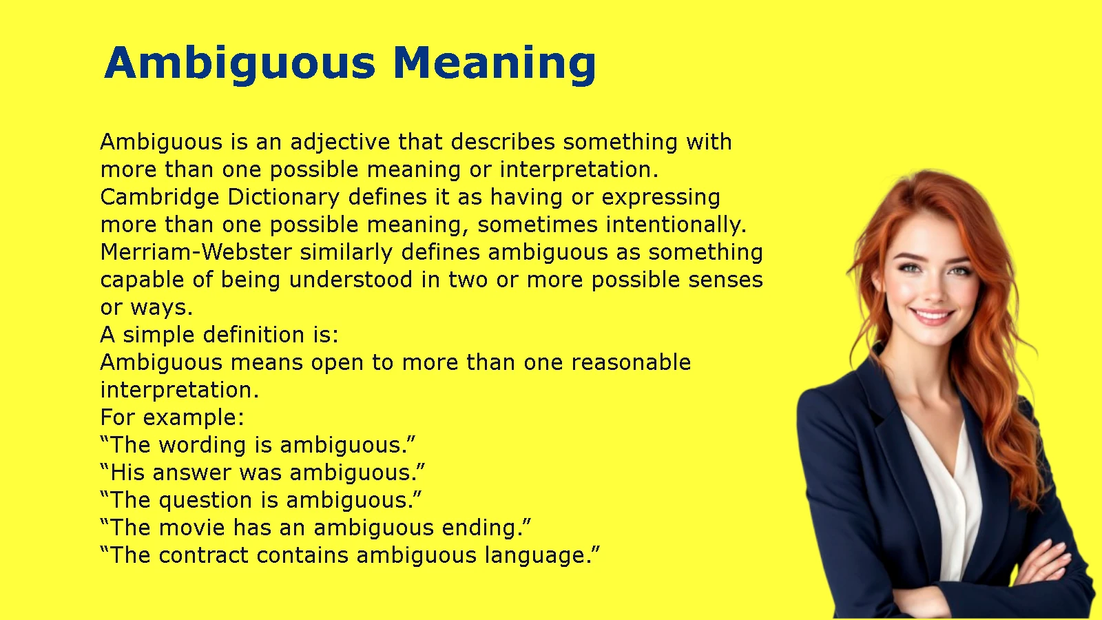 Ambiguous Meaning