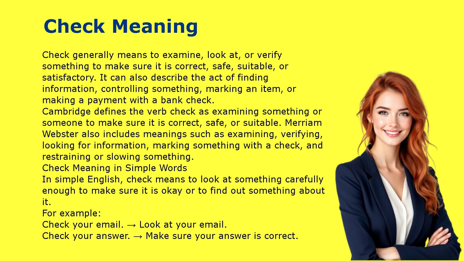 Check Meaning