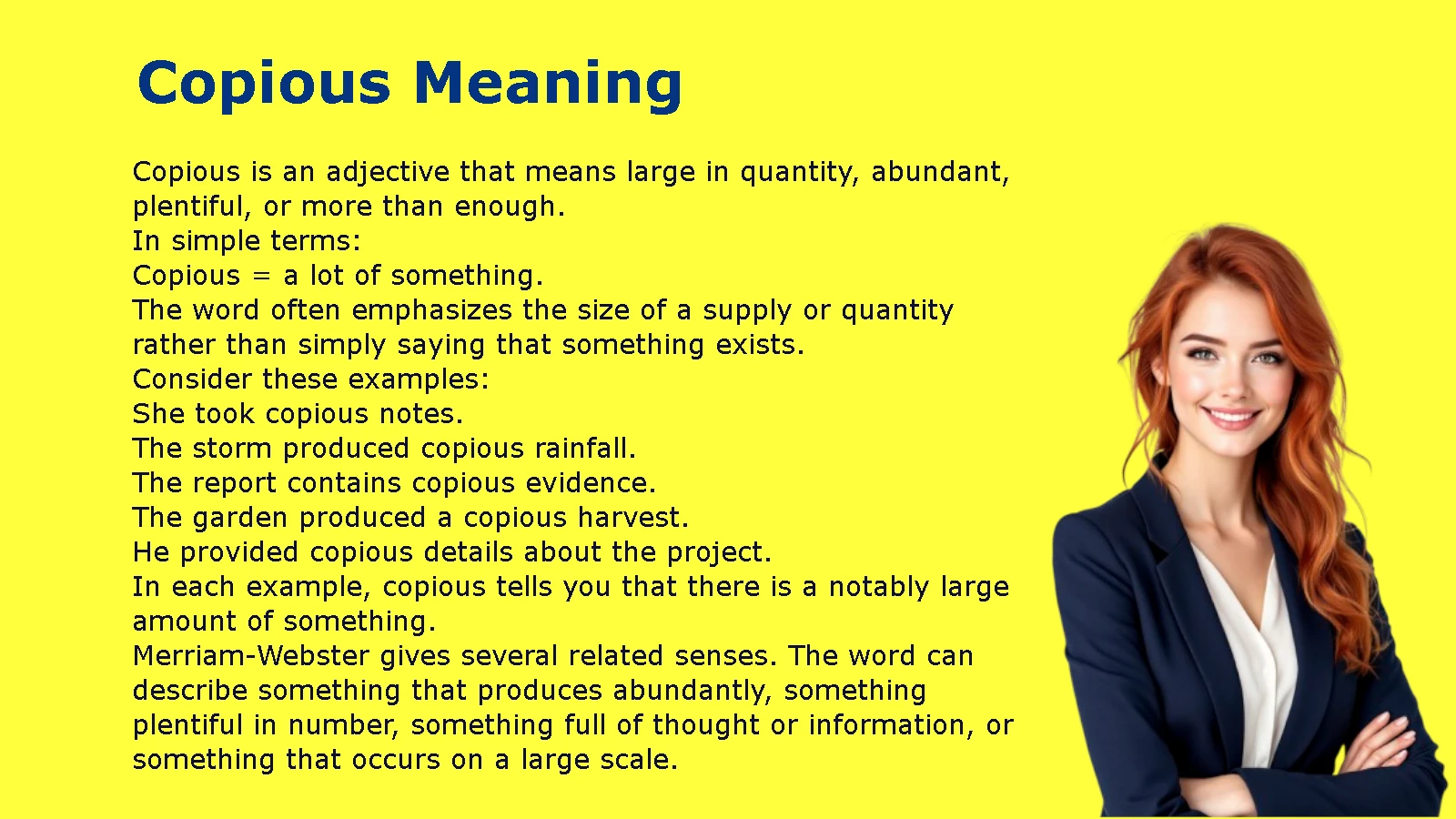 Copious Meaning