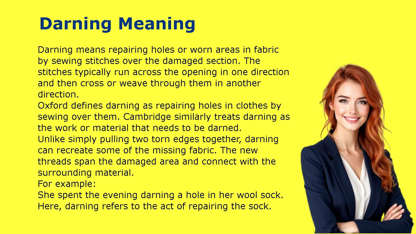 Darning Meaning