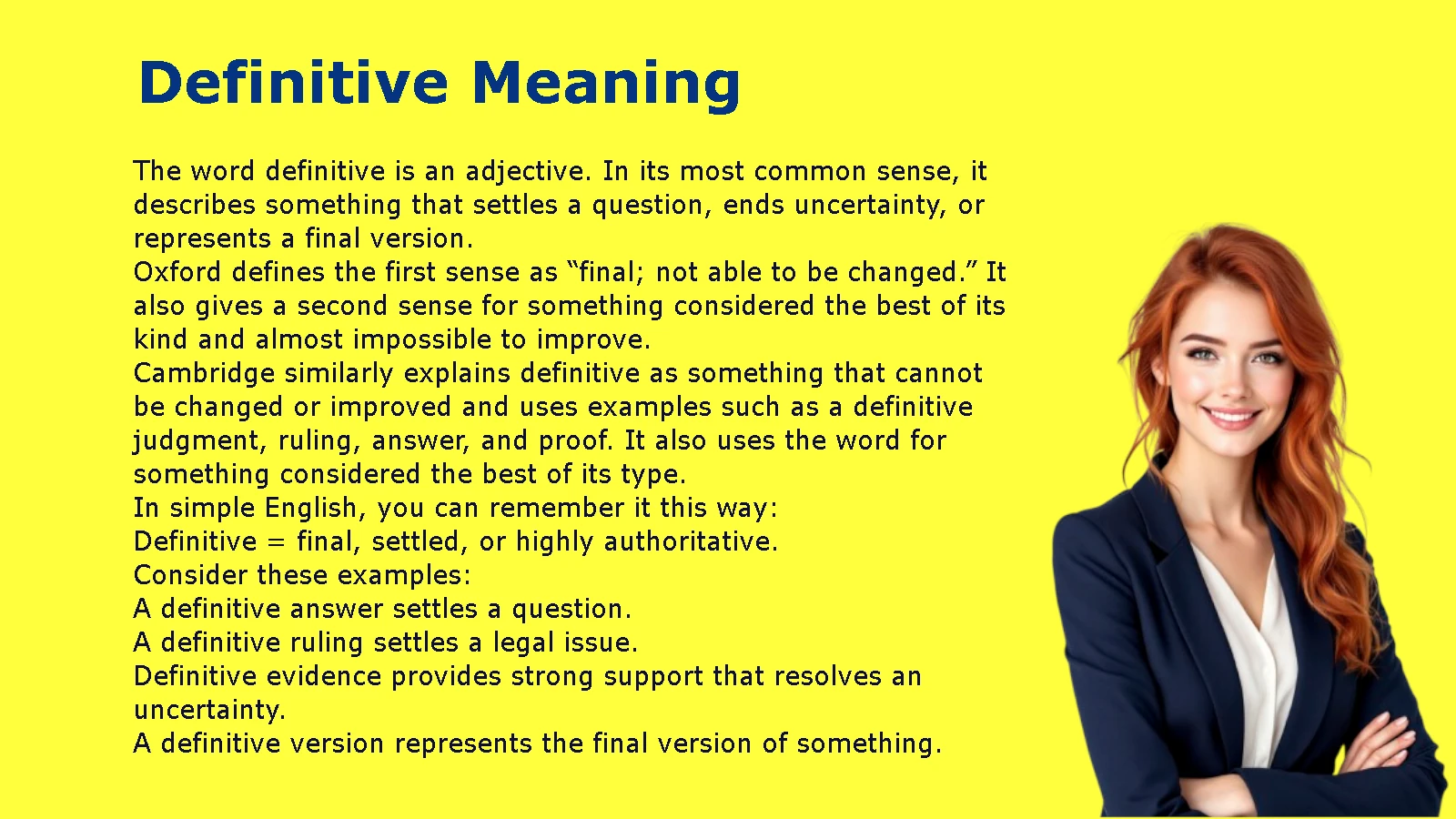 Definitive Meaning