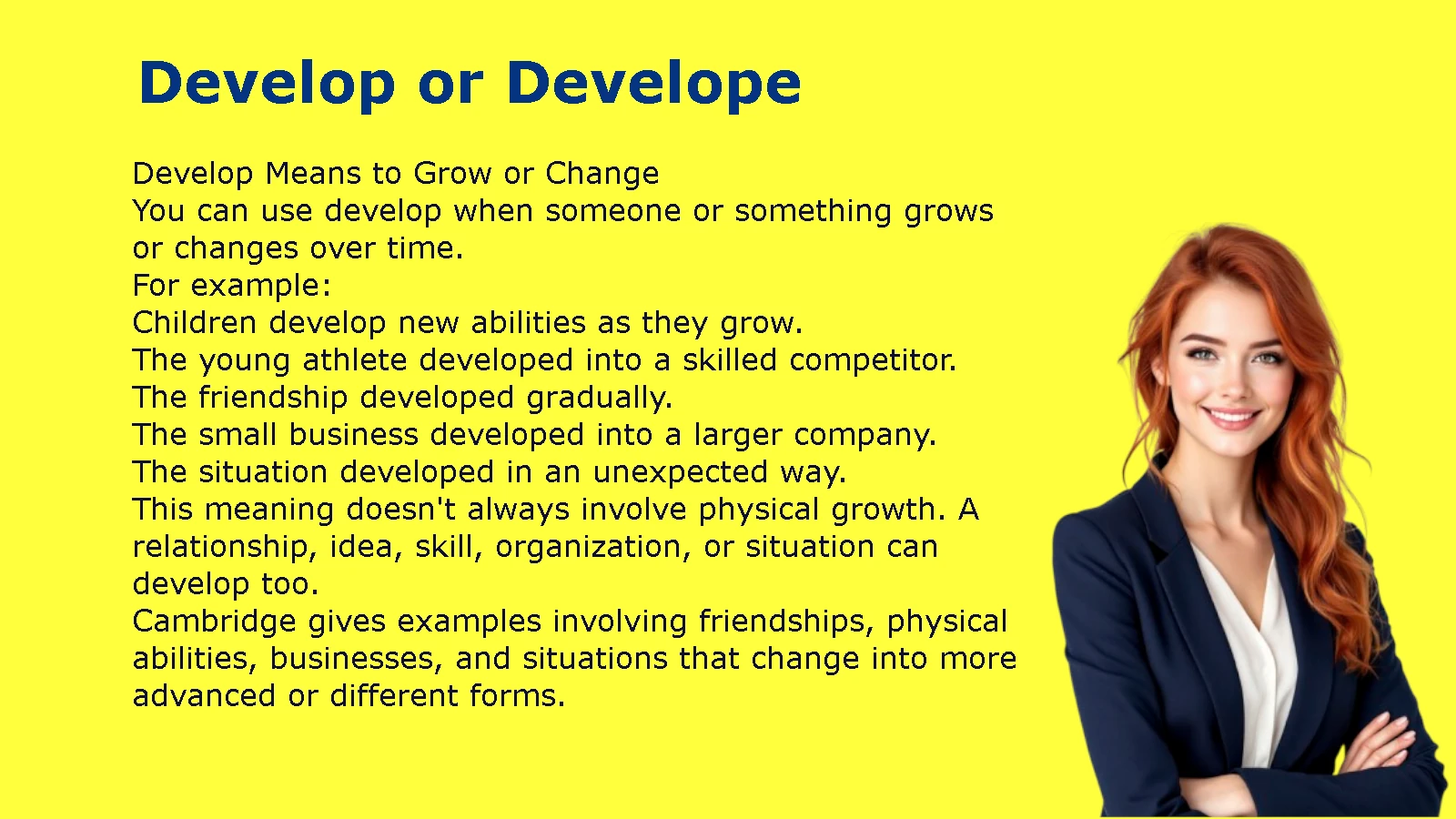 Develop or Develope