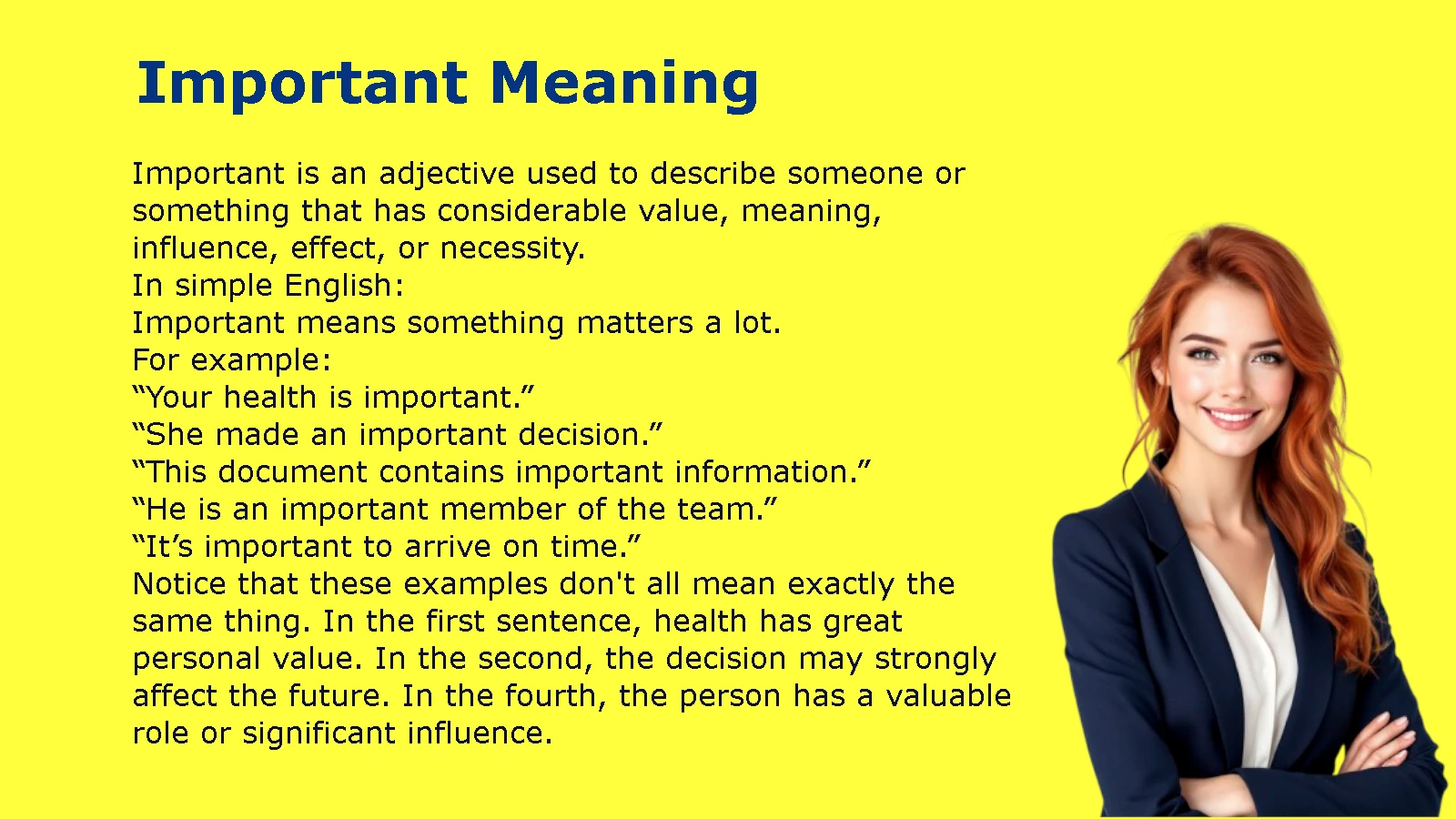 Important Meaning