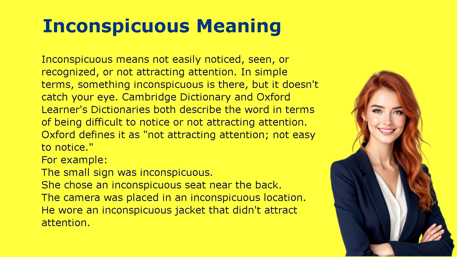Inconspicuous Meaning