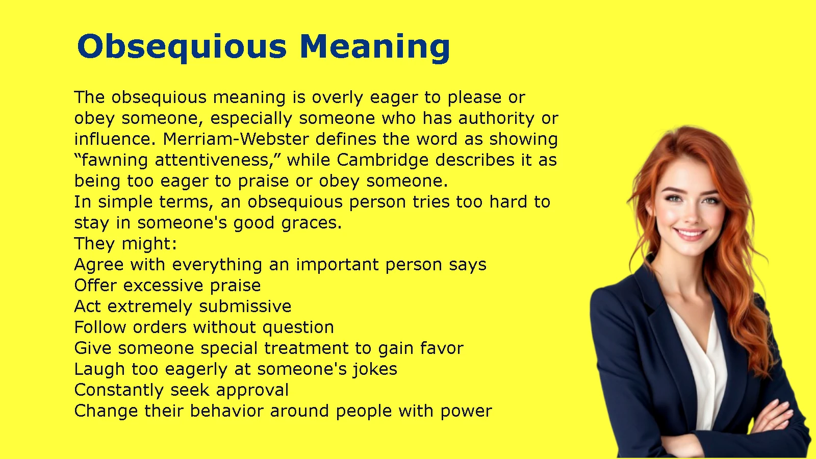 Obsequious Meaning