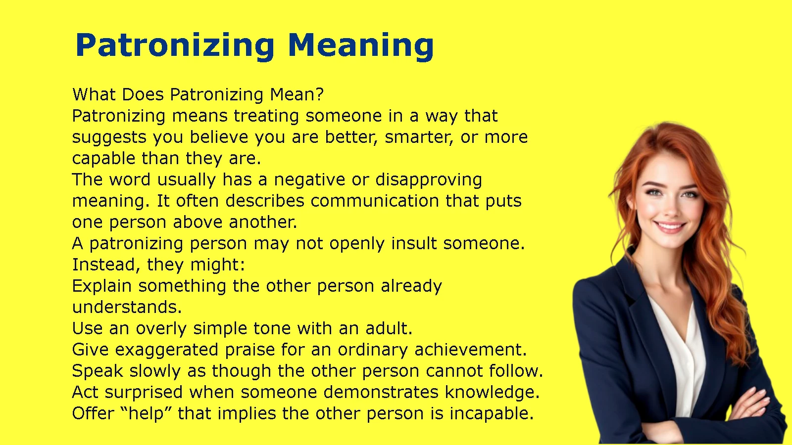 Patronizing Meaning