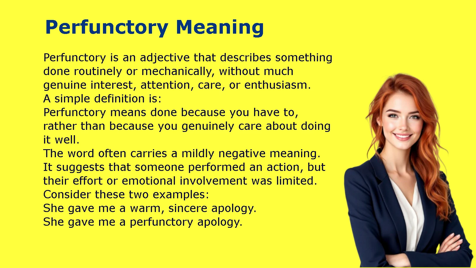 Perfunctory Meaning