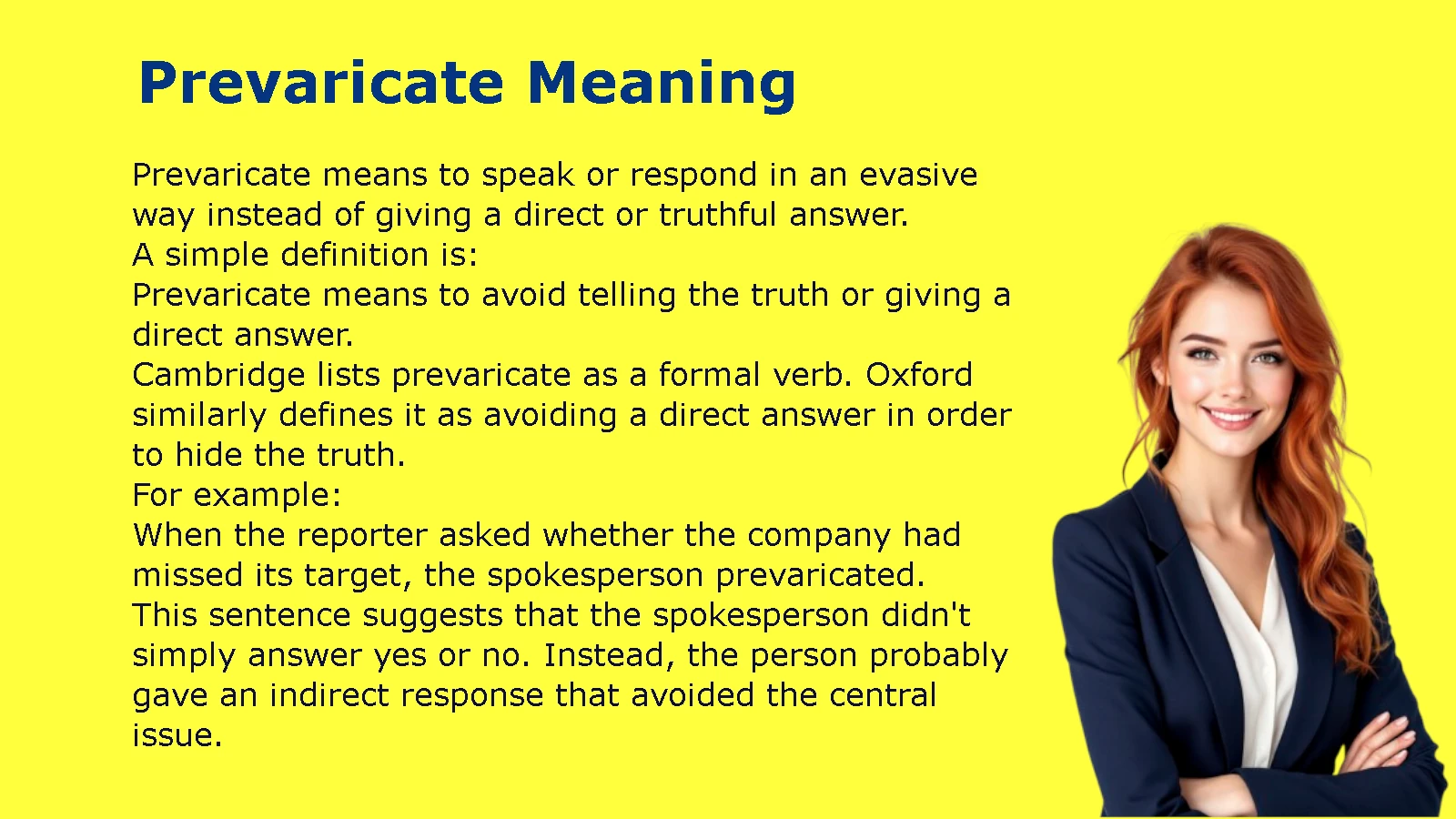 Prevaricate Meaning