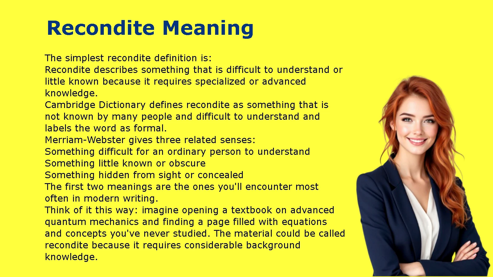 Recondite Meaning