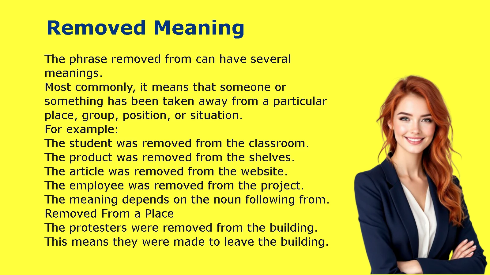 Removed Meaning