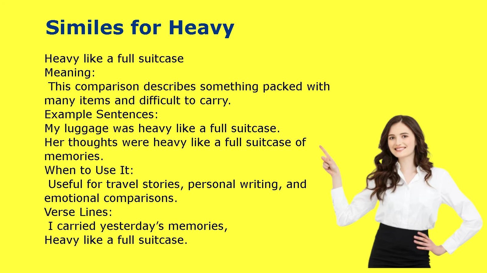 Similes for Heavy with Explanation and Examples
