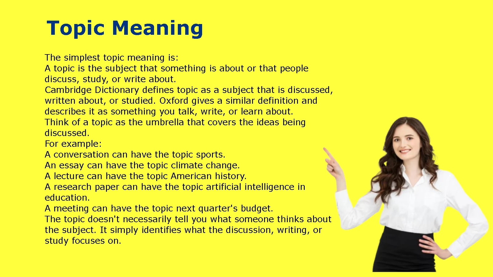 Topic Meaning