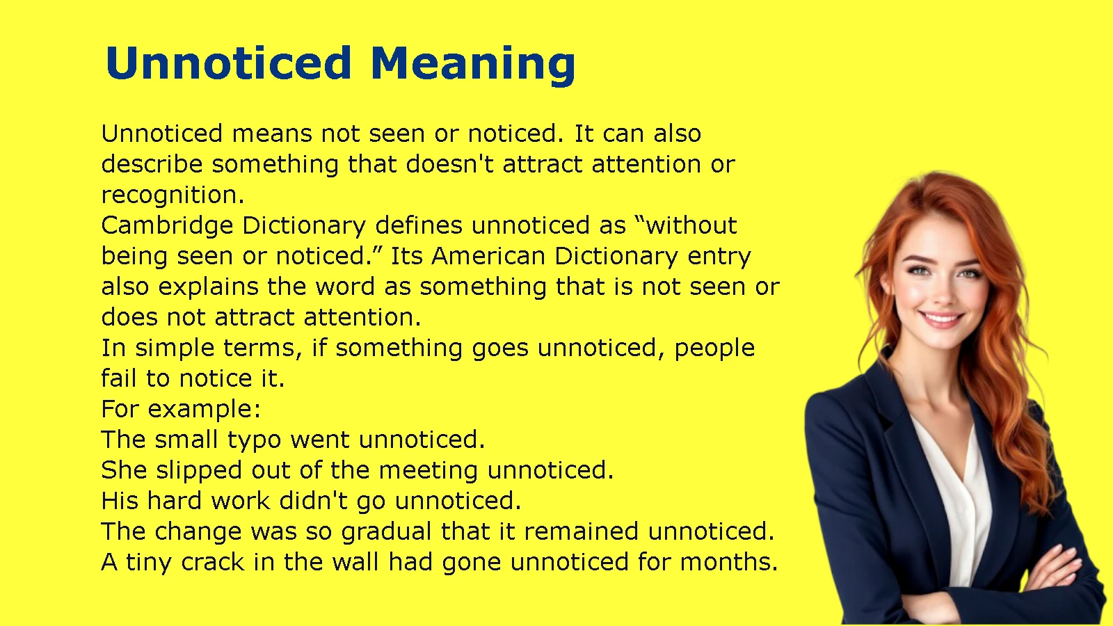 Unnoticed Meaning