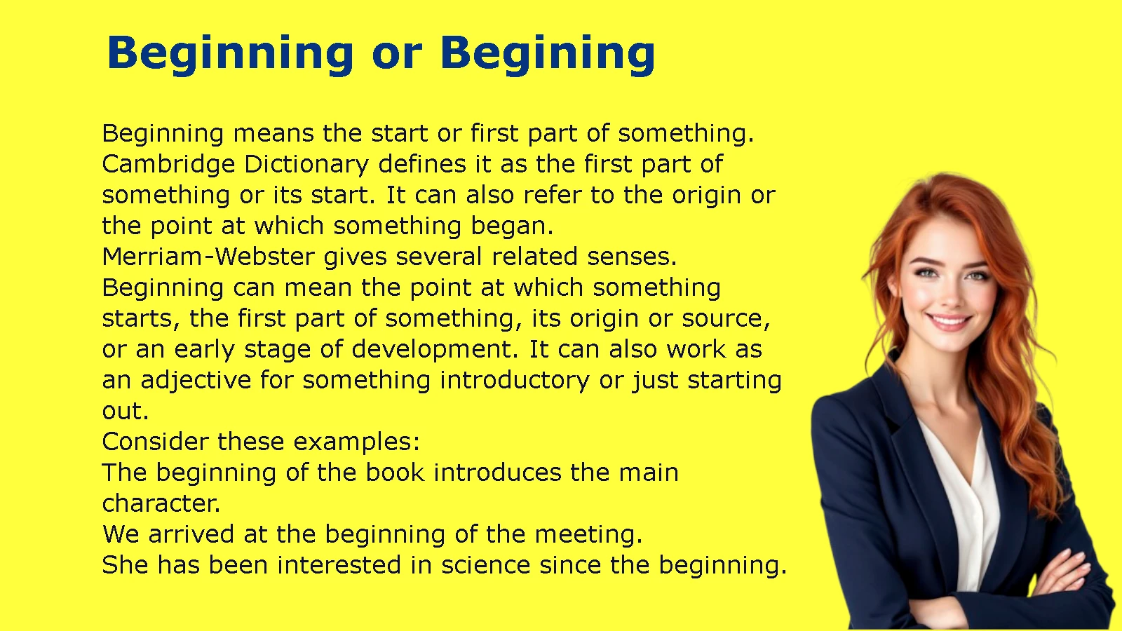 Beginning or Begining