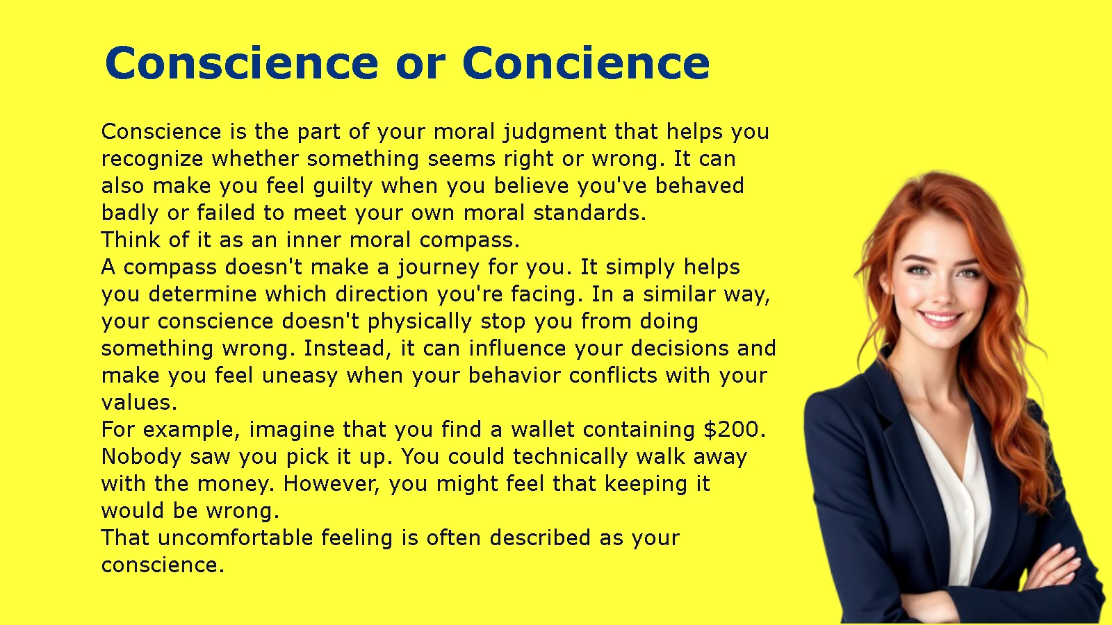 Conscience or Concience