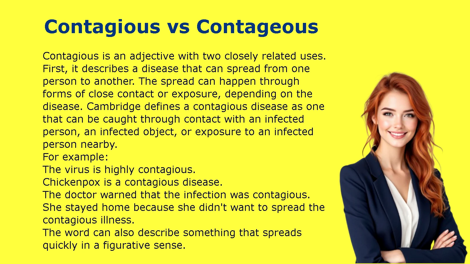 Contagious vs Contageous