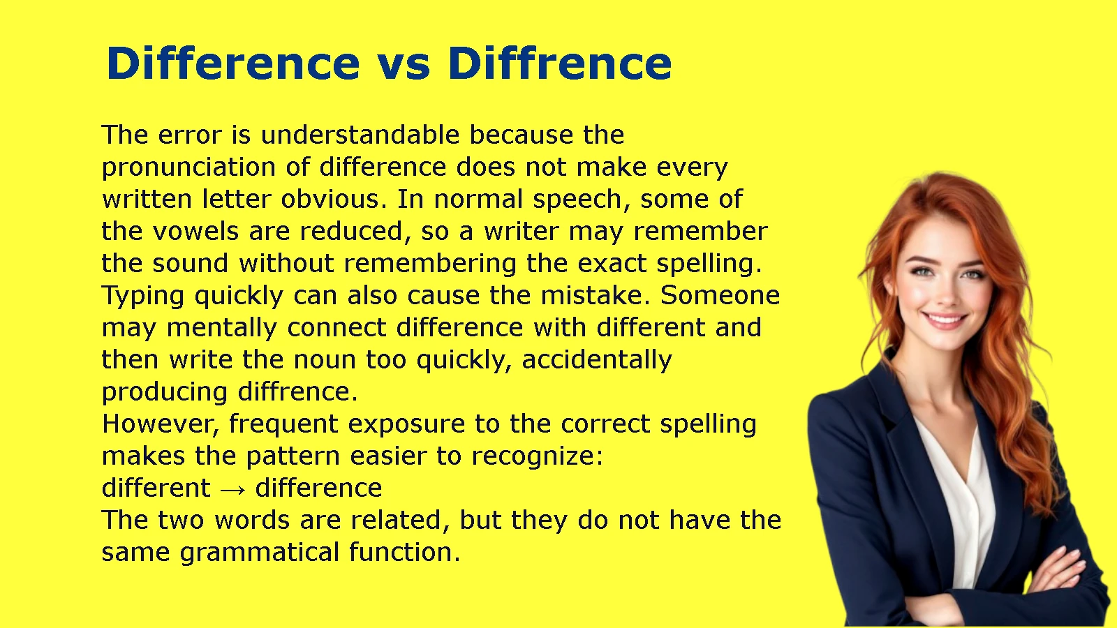 Difference vs Diffrence