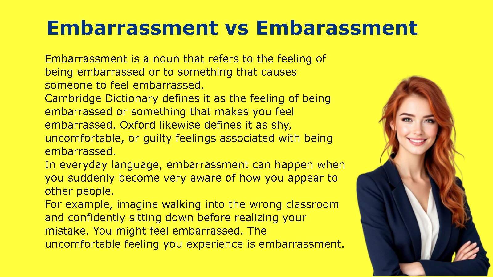 Embarrassment vs Embarassment